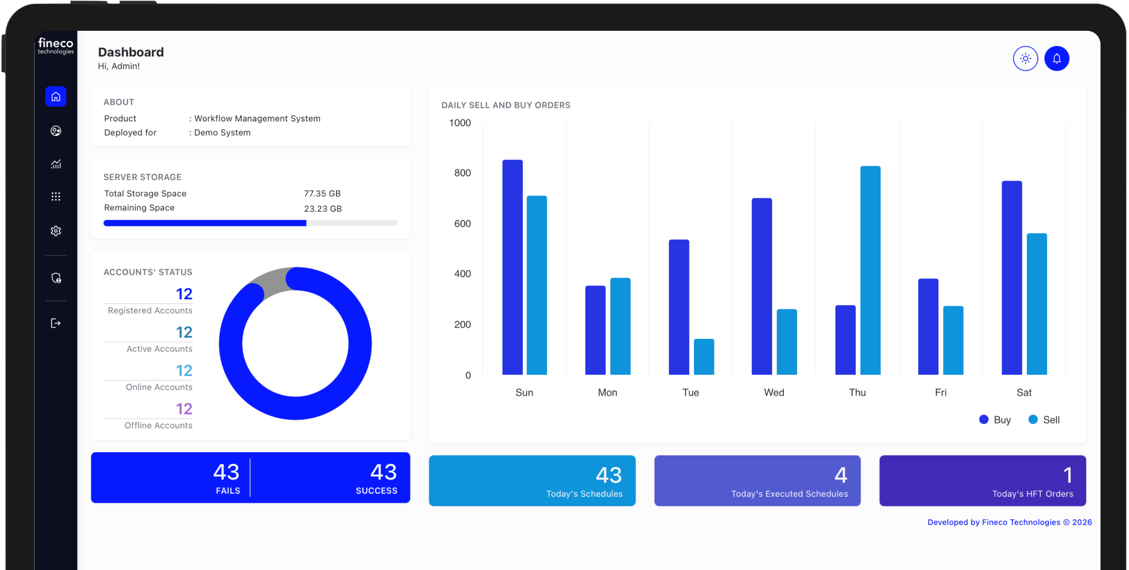 reconciliation system screenshot